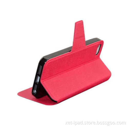 Leather mobile phone case for iPhone 5C, with smart stand and magnetic closure design